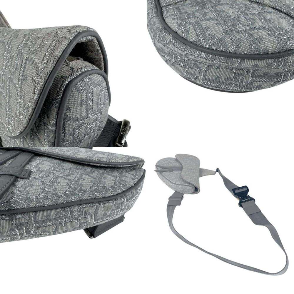 CHRISTIAN DIOR Gray Canvas Shoulder Bag - Picture 4 of 5